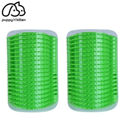 2 PIEZAS Cepillo para Acicalamiento de Pared Esquina de Acicalamiento Masaje Peine Juguete y hierba gatera Foto 1 de 4