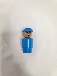 Little People Fisher Price Postbote Pilot Afroamerikaner blau Vintage - Bild 1 von 1