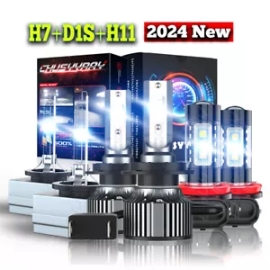 for Mercedes-Benz S550 2007-2010 LED HID Xenon Headlight Hi / Lo+Fog Light Bulbs - Picture 1 of 24