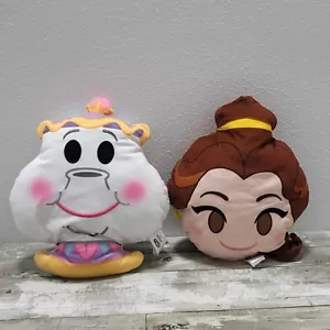 2x Cuscini Emoji Disney La Bella e la Bestia - Coppa da tè Belle and Chip - Foto 1 di 11