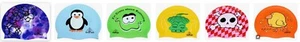 Swimming Cap Waterproof Silicone Swim Pool Hat One Mermaid Seal Penguin Skull - Picture 1 of 12