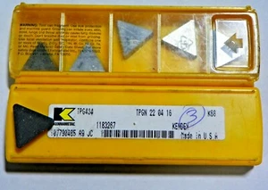 8 PIECES, KENNAMETAL, TPG 434 K68 CARBIDE INSERTS F608 - Picture 1 of 10