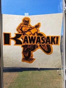 Vintage KAWASAKI Iron On Transfer KX 125 250 420 500 MX MOTOCROSS T SHIRT NOS  - Picture 1 of 2
