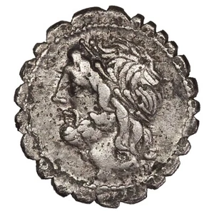 République romaine CORNELIA Denier serratus 106 BC Jupiter RRC.311 /1a argent - Foto 1 di 2
