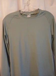 New Raglan Baseball Long sleeve T-shirt Slate Blue Double brushed knit womens M - Picture 1 of 5