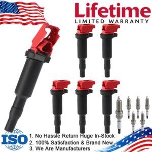 6Pack Ignition Coils & Spark Plugs for BMW 128i 328i 528i 535i 550i X5 X3 UF592 - Picture 1 of 23