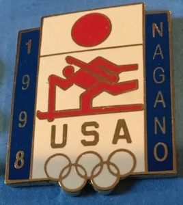 Nagano 1998 Biathlon Japanese Flag Pin - Picture 1 of 1