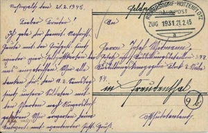 AK mit BPSTP RÖWERSDORF - HOTZENPLOTZ ZUG a 1931 von 1945 - Bild 1 von 2