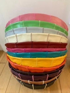 Fundas para puf marroquí de cuero genuino excelente calidad - varios colores - Imagen 1 de 27