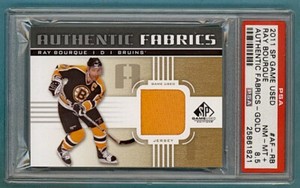 2011 SP Game Used Auth Fabrics Gold Ray Bourque Game Used Jersey #AF-RB PSA 8.5!
