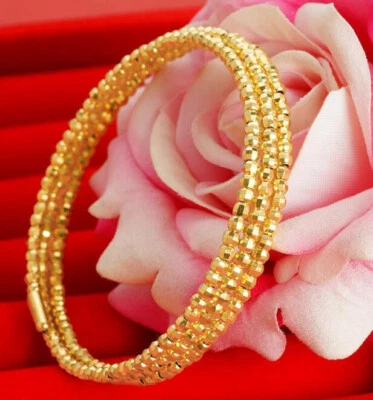 Stretchable 24k Thai Gold Necklace Gold Plated Bracelet - Image 1 of 4