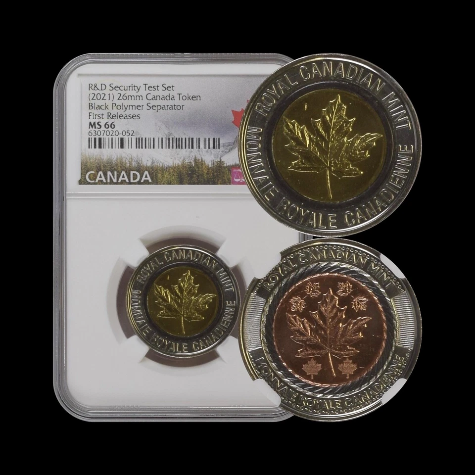 CANADA. 2021, Token, Polymer - NGC MS66 - Security Separator, Black Test Ex-Set - Image 1 of 4