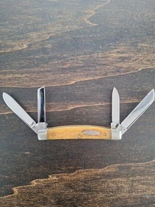 1984 CASE XX BONE CONGRESS KNIFE W64052 SS 6 DOT JIGGED ROGERS HONEYCOMB BONE - Picture 1 of 18