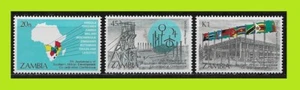 Zambia 1985 Anniversary Sadcc - Francobolli serie completa 3 - nuovi di zecca - Foto 1 di 2