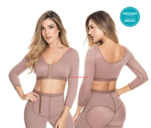 FAJAS COLOMBIANAS SURGICAL BRA W/ SLEEVES COLOMBIAN GIRDLE DELIE BY DPRADA 11055 - Picture 1 of 3