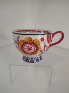 ANTRHOPOLOGIE Sip Of Nectar Pedestal Footed Cup Mug by Jennifer Lewis Red - Picture 1 of 6