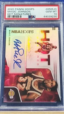 Magic Johnson - 2020 Panini Hoops Hot Signatures Autograph  PSA 10 - Image 1 of 2