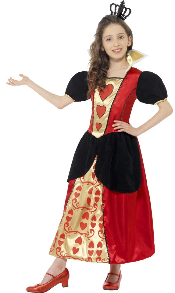 Smiffys Girls Childs Queen of Hearts Fancy Dress Book Week Day Costume Outfit - Image 1 of 1