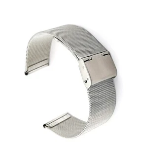 Edelstahl Milanaise-Mesh Uhrenarmband Modell Ulm silber 12 mm - Picture 1 of 2