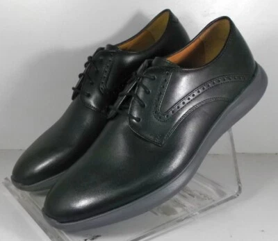 204001 SP50 HENNINGS PLAIN TOE MEN'S SHOES 9 M BLACK LEATHER JOHNSTON & MURPHY - Image 1 of 4