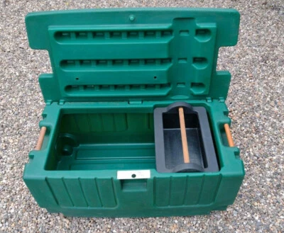 Putzkiste, Kunststofftruhe, Reisekiste, Werkzeugkiste, grün, Made in USA - Bild 1 von 4