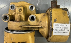 Caterpillar CAT 3054B Diesel Engine Oil Cooler and Filter Head - Picture 1 of 4