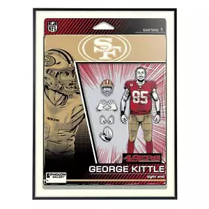 San Francisco 49ers George Kittle Action Figure 18" x 24" Deluxe Framed Serigrap - Picture 1 of 6