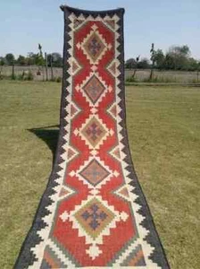 Vintage Kilim Rug aztec kilim Runner Wool Jute Rug Halloween Stair kilim rug - Picture 1 of 7