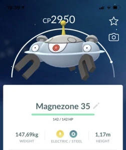 Magnezone Pokemon Trade GO LV 35 Pokémon nicht glänzend Master League PVP Magneton - Bild 1 von 1
