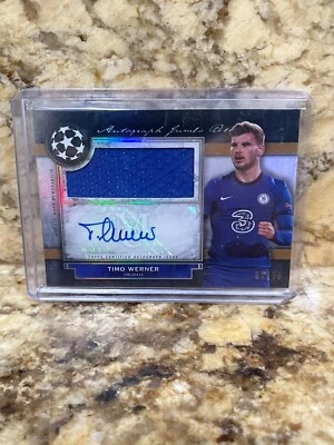 2020-21 Topps Museum UEFA Champions League Timo Werner /75 Auto Relic - Image 1 of 2