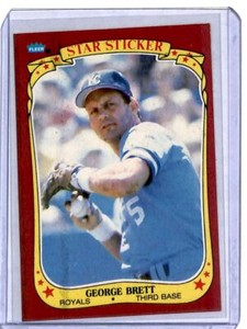 1986 Fleer Star Stickers George Brett Kansas City Royals #11.