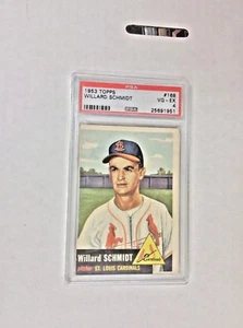 1953 TOPPS BASEBALL WILLARD SCHMIDT CARD #168 PSA VG - EX 4 - NICE CARD - Bild 1 von 2
