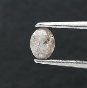 Loose Real Natural Diamond 0.40TCW Gray Sparkling Oval Brilliant Cut for Pendant