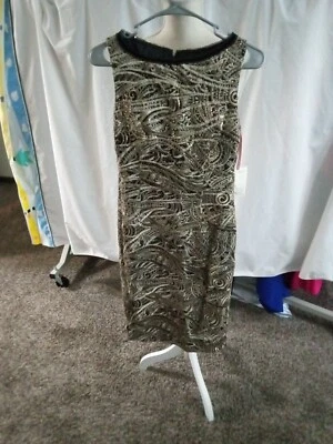 Vestido Alex Marie Lentejuelas Negro y Dorado Talla 2 Foto 1 de 4