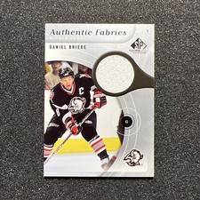 2005-06 UD SP Game Used DANIEL BRIERE #AF-BE Authentic Fabrics JERSEY - HOCKEY 