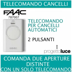TELECOMANDO TRASMETTITORE RADIOCOMANDO ORIGINALE FAAC XT2 433 SLH LR 787007  - Foto 1 di 1