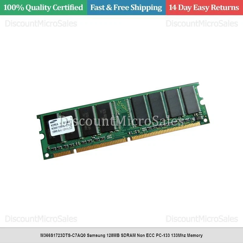 M366S1723DTS-C7AQ0 Samsung 128MB SDRAM Non ECC PC-133 133Mhz Memory - Image 1 of 1