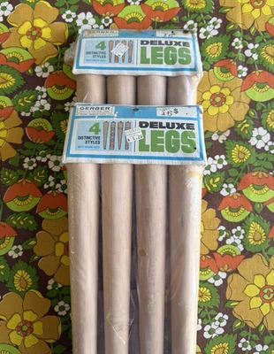 Vintage 60's 70's MCM Wood Table Legs 16” Gerber - Image 1 of 4