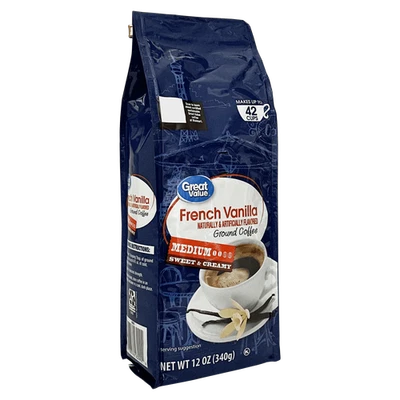 Café molido tostado medio de vainilla francesa de gran valor, 12 oz, bolsa Foto 1 de 4
