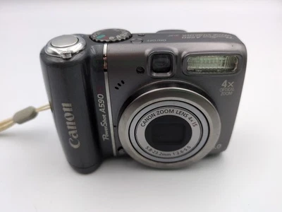 Canon Power Shot A590 IS 8.0mp Digital Camera Gray, Untested - Image 1 of 4
