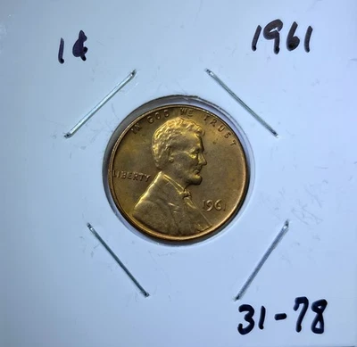 1961 RED 1C Lincoln Penny  UNCIRCULATED (31-78) - Image 1 of 2