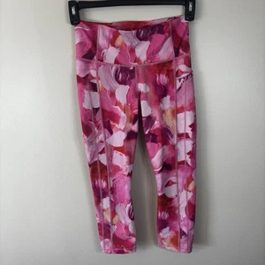 Athleta Ultimate Stash II Capri Women’s Size SP Pink Floral - Picture 1 of 9
