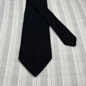 Giorgio Armani Cravatte Black Silver Spots Necktie Neck Tie 56X3-3/4 #0607 - Picture 1 of 11