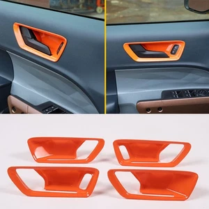 Fit For Ford Maverick 2022-2023 Orange ABS Inner Door Handle Bowl Cover Trim 4PC - Picture 1 of 7