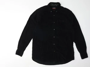 Pierre Cardin Men's Black Corduroy Shirt M - Picture 1 of 12