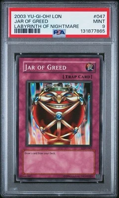 2003 Yu-Gi-Oh! Jar Of Greed Labyrinth of Nightmare LON Unlimited Super PSA 9 - Image 1 of 2