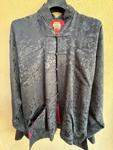 Another Gorgeous Shanghai Tang black silk Jacquard  shirt/ jacket Small - Picture 1 of 10