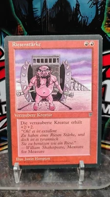 GIANT STRENGTH German Version MAGIC The Gathering ENCHANT 1995 Trading Card MTG - Image 1 of 2