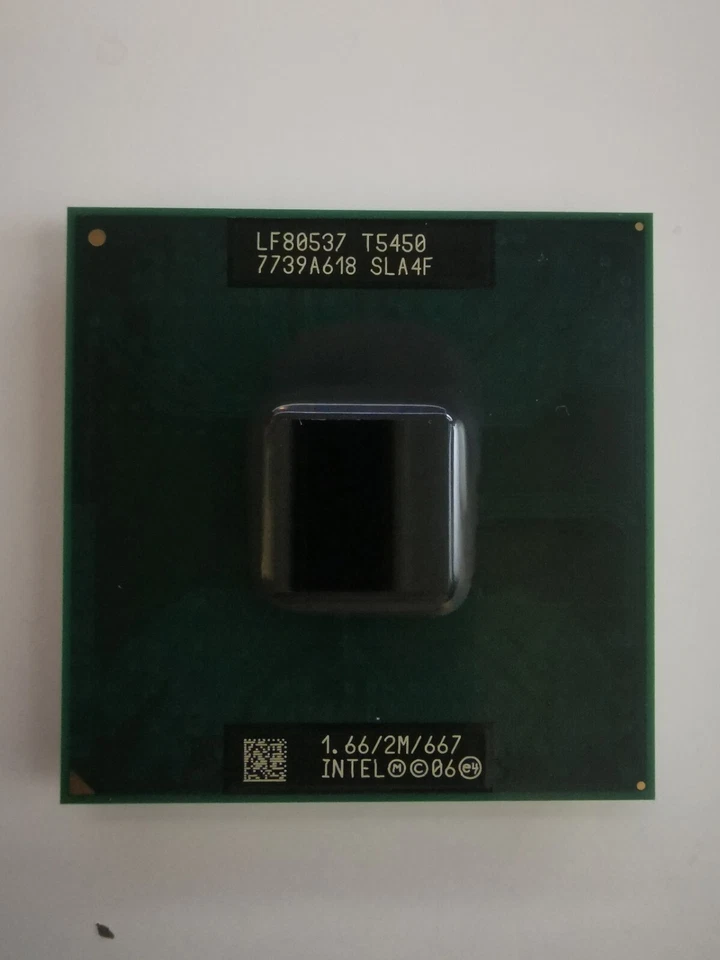 CPU INTEL CORE2DUO 1.66GHZ 2M 667 LF80537 T5450 SLA4F LAPTOP SOCKET-P PROCESSORE - Immagine 1 di 1