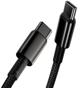 Baseus Tungsten Gold Fast Charging Data Cable USB-C to USB-C 100W - 1 Meter - Picture 1 of 7